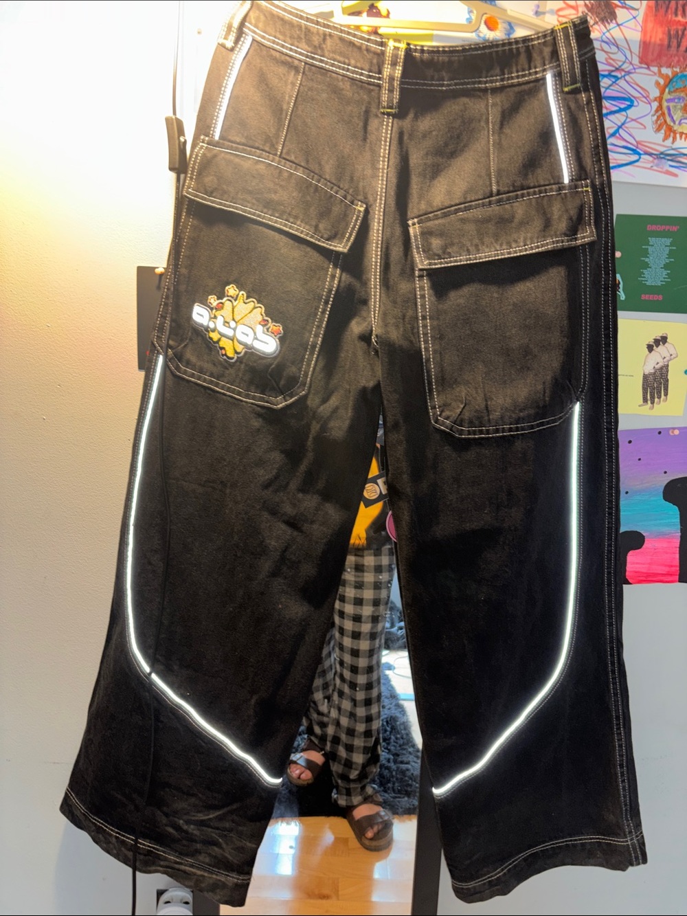 (NWOT) A.LAB Mega Piped Black Jeans